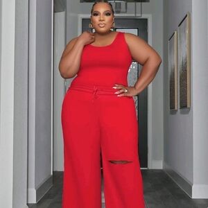 Women's Red Jumpsuit